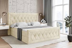 Boxspringbett NOEL-Z Beige - Breite: 140 cm - H4