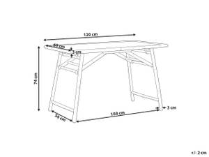 Table pliable MOLISE Marron - Bambou - 69 x 74 x 120 cm