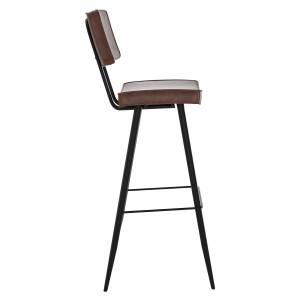 Tabouret de bar Texas (Lot de 2) Marron foncé