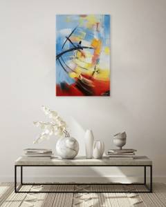Acrylbild handgemalt Abstrakte Traumwelt Massivholz - Textil - 60 x 90 x 4 cm