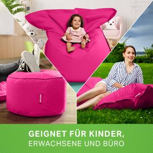 XXL Riesen Sitzsack 140x180cm + Hocker Pink