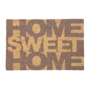 Fußmatte Kokos Home Sweet Home Braun - Naturfaser - Kunststoff - 60 x 2 x 40 cm