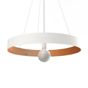 Suspension Halo Cuivre - Blanc - Diamètre : 60 cm