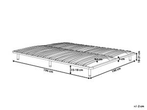 Freistehender Lattenrost COMBOURG Breite: 140 cm