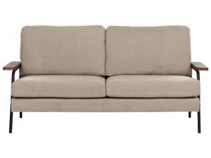 3-Sitzer Sofa AKRANES Beige - Schwarz - Eiche Dunkel - Taupe