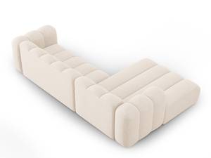 modulares Ecksofa LUPINE 4 Sitzplätze Hochglanz Beige