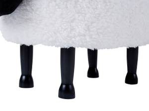 Pouf animal SHEEP Noir - Chêne clair - Blanc