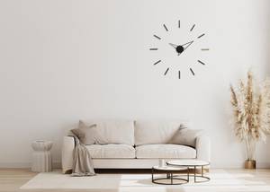 Horloge murale design THE MINIMALIST. Noir - Bois manufacturé - 80 x 80 x 1 cm