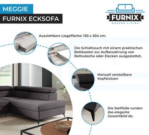 Ecksofa MEGGIE Dunkelbraun