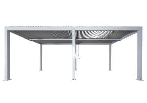 Carport L46 Weiß - Metall - 583 x 220 x 301 cm