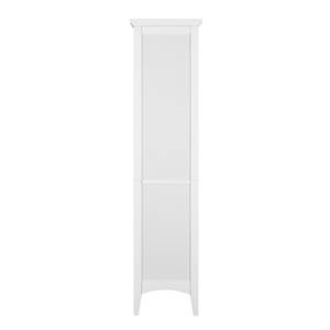 Armoire de rangement salle de bain Blanc - Bois manufacturé - Bois massif - 33 x 160 x 39 cm