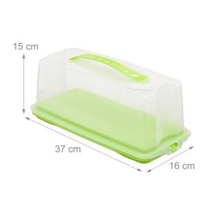 Boîte à gâteau rectangulaire Vert - Translucide