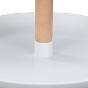 Serviteur à gâteaux en plastique & bois Marron - Blanc - Bois manufacturé - Matière plastique - 21 x 19 x 21 cm