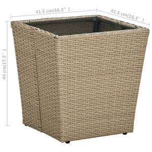 Beistelltisch 3005009-2 Braun - Kunststoff - Polyrattan - 42 x 44 x 42 cm