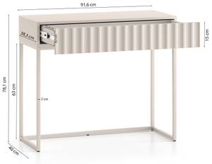 Schminktisch DERRIVA Beige - Holzwerkstoff - 92 x 79 x 40 cm