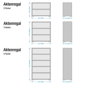 Aktenregal Medford 5 Fächer - Kernbuche Dekor