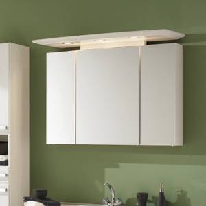 Armoire Bino, avec miroir Blanc - Largeur : 100 cm