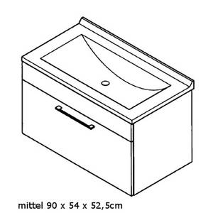 Meuble lavabo Chenna Anthracite Moyen modèle : 90 x 54 x 52,5 cm