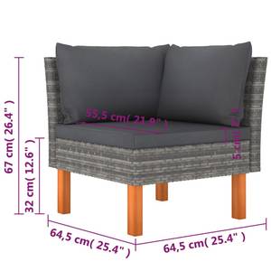 Garten-Sofa-Set (9-teilig) 3009634-16 Grau