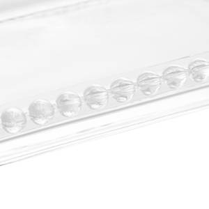 Servierteller mit Kristallperlen 30x12x3 Glas - 30 x 3 x 13 cm