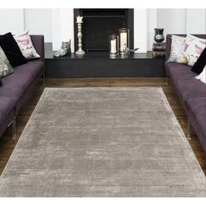 Tapis moderne tissé main OKER Argenté - 160 x 230 cm