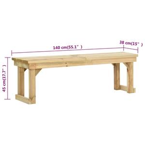 Gartenbank 44899 Braun - Holzwerkstoff - Holzart/Dekor - 140 x 45 x 140 cm