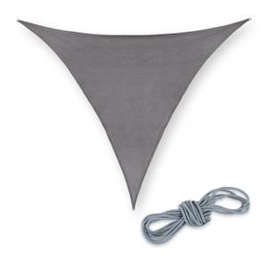 Voile d'ombrage triangulaire gris PE-HD 400 x 345 cm