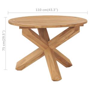 Table de jardin Marron - Bois massif - Bois/Imitation - 110 x 75 x 110 cm