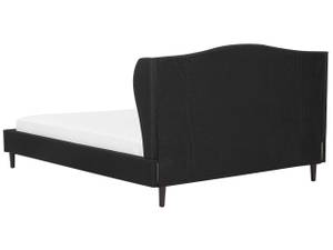 Lit double COLMAR Noir - Chêne foncé - Largeur : 192 cm