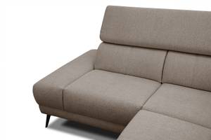 Relax-Ecksofa 4-Sitzer Matera Taupe - Ecke davorstehend links - Longchair davorstehend links - Ottomane davorstehend links