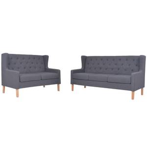 Sofa(2er Set) 295399-4 Grau - Holzwerkstoff - Textil - 140 x 90 x 68 cm