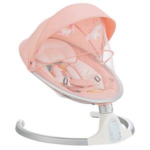 elektrische Babywippe Pink - Metall - 62 x 128 x 72 cm
