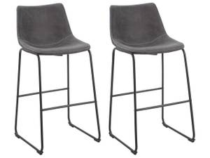 Tabouret de bar FRANKS Noir - Gris