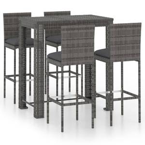 Bar-Set (5-teilig) 3011734-2 Grau - Metall - 61 x 111 x 100 cm