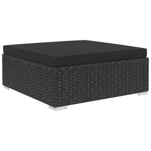 Garten-Lounge-Set Schwarz - Polyrattan - 70 x 53 x 70 cm