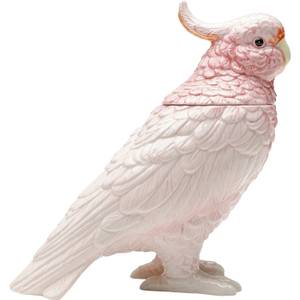 Deko Dose Exotic Bird Pink - Keramik - Stein - 24 x 23 x 11 cm