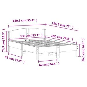 Bettgestell-K-5869 Breite: 141 cm