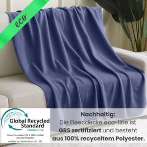 Fleecedecke eco-line 100% recycelt Blau