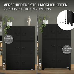 Aktenschrank abschließbar Schwarz