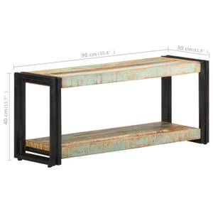 Meuble tv 3004707-1 Noir - Métal - Bois massif - 90 x 40 x 30 cm