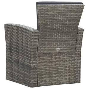 Garten-Sofagarnitur (4-teilig) 3012362-2 Grau - Metall - Rattan - 50 x 35 x 85 cm