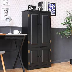 Mehrzweckschrank Vintage JZ10009 Schwarz - Holzwerkstoff - 32 x 123 x 59 cm