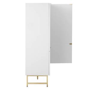 Buffet haut 2424 Doré - Blanc - Bois manufacturé - 100 x 142 x 39 cm