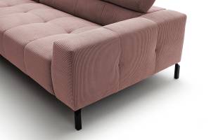 Ecksofa OHIO Pink - Armlehne davorstehend links - Ecke davorstehend links