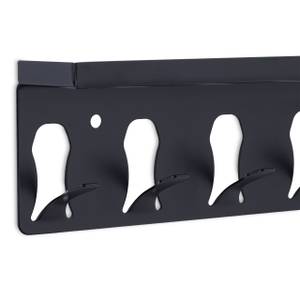 Schwarzes Schlüsselbrett Schwarz - Metall - 25 x 7 x 5 cm