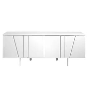 Sideboard aus weißem und weißem Stahl Weiß - Holzwerkstoff - 191 x 74 x 50 cm