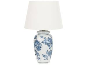 Lampe de table BELUSO Bleu - Blanc - Porcelaine - 32 x 54 x 32 cm