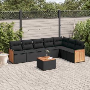 Gartensitzgruppe K4304(8-tlg) Schwarz - Massivholz - 69 x 62 x 55 cm