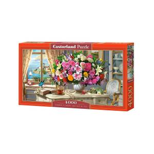 Puzzle Sommerblumen und eine Tasse Tee Papier - 28 x 5 x 47 cm