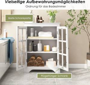 Badezimmerschrank VH32874ITDE Weiß - Holzwerkstoff - 30 x 80 x 60 cm